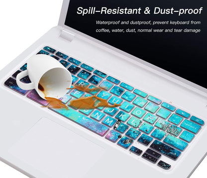 CaseBuy Keyboard Cover for Acer Chromebook Spin 311 R11 511 512 CP311 C738T CB512 /Chromebook Spin 13 713 CP713 CB5-312T/Acer Chromebook 14 314 514/Chromebook 15 CB3 CB5 CP315 CB515, Blue Star