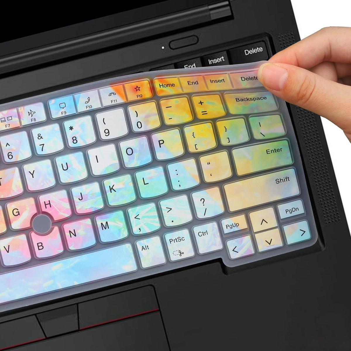 Keyboard Cover for Lenovo Thinkpad x1 Carbon Gen 11/10 14", ThinkPad X1 Yoga Gen 8/7, ThinkPad T14 T14s L14 P14s Gen 4/3, Thinkpad E14 Gen 6/5 (Not Fit T14 L14 P14s Gen 6/5/3/2/1, E14 Gen 7)-Black