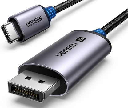 UGREEN USB C to DisplayPort 1.4 Cable 8K@60Hz 4K@240Hz Thunderbolt 4/3 to DP Cord Bundle with Bidirectional USB C to DisplayPort 1.4 Cable