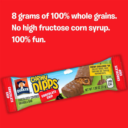 Quaker Chewy Granola Bars, Chewy & Dipps Variety Pack, 58 Count