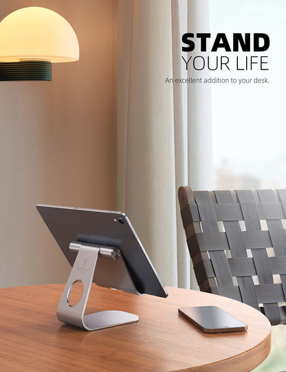Lamicall S1 Tablet Stand, Adjustable Tablet Holder - Desktop Stand Dock Holder for 4-13" Tablet, iPad Pro 11, 9.7, 10.5, 12.9 Air Mini, Kindle, Tab, Switch, Viral Podcast Video Office Desk Accessories