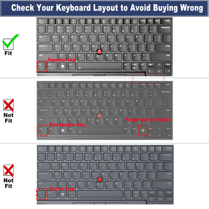 Keyboard Cover for Lenovo Thinkpad x1 Carbon Gen 11/10 14", ThinkPad X1 Yoga Gen 8/7, ThinkPad T14 T14s L14 P14s Gen 4/3, Thinkpad E14 Gen 6/5 (Not Fit T14 L14 P14s Gen 6/5/3/2/1, E14 Gen 7)-Black