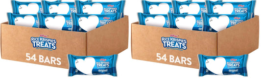 Rice Krispies Treats Crispy Marshmallow Squares, Kids Snack Box, Cereal Bars, Original (Pack of 108)