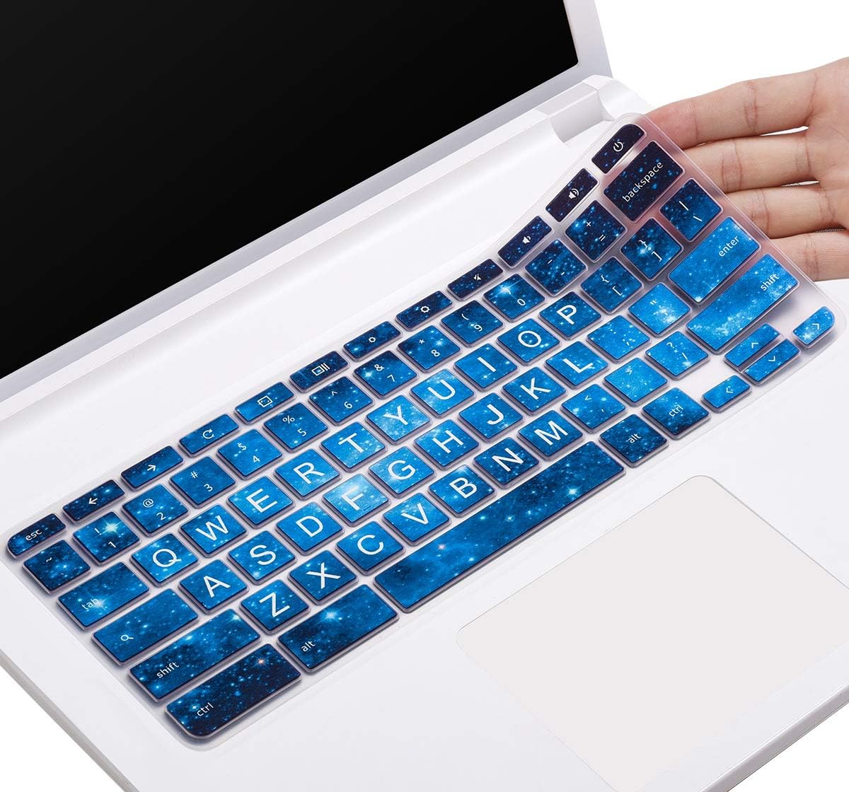 CaseBuy Keyboard Cover for Acer Chromebook Spin 311 R11 511 512 CP311 C738T CB512 /Chromebook Spin 13 713 CP713 CB5-312T/Acer Chromebook 14 314 514/Chromebook 15 CB3 CB5 CP315 CB515, Blue Star