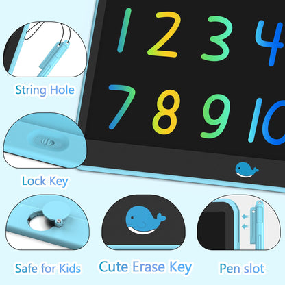 Hockvill LCD Writing Tablet for Kids 8.8 Inch, Toys for Girls Boys Drawing Pad for 3 4 5 6 7 Year Old Kids Toys, Children Christmas Birthday Gift for Kids Toddler Doodle Board Travel Essentials