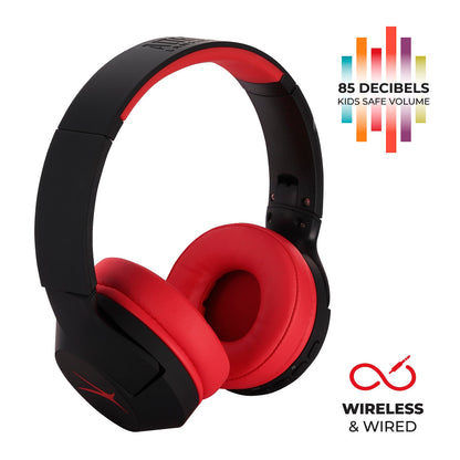 Altec Lansing Kid Safe Noise Cancelling Wireless Headphones 15H Battery, 85dB Volume Limit, Foldable Design Powerful Sound, Active Noise Cancellation Perfect for Kids Ages 7+ (Whiteout Pop Pink)