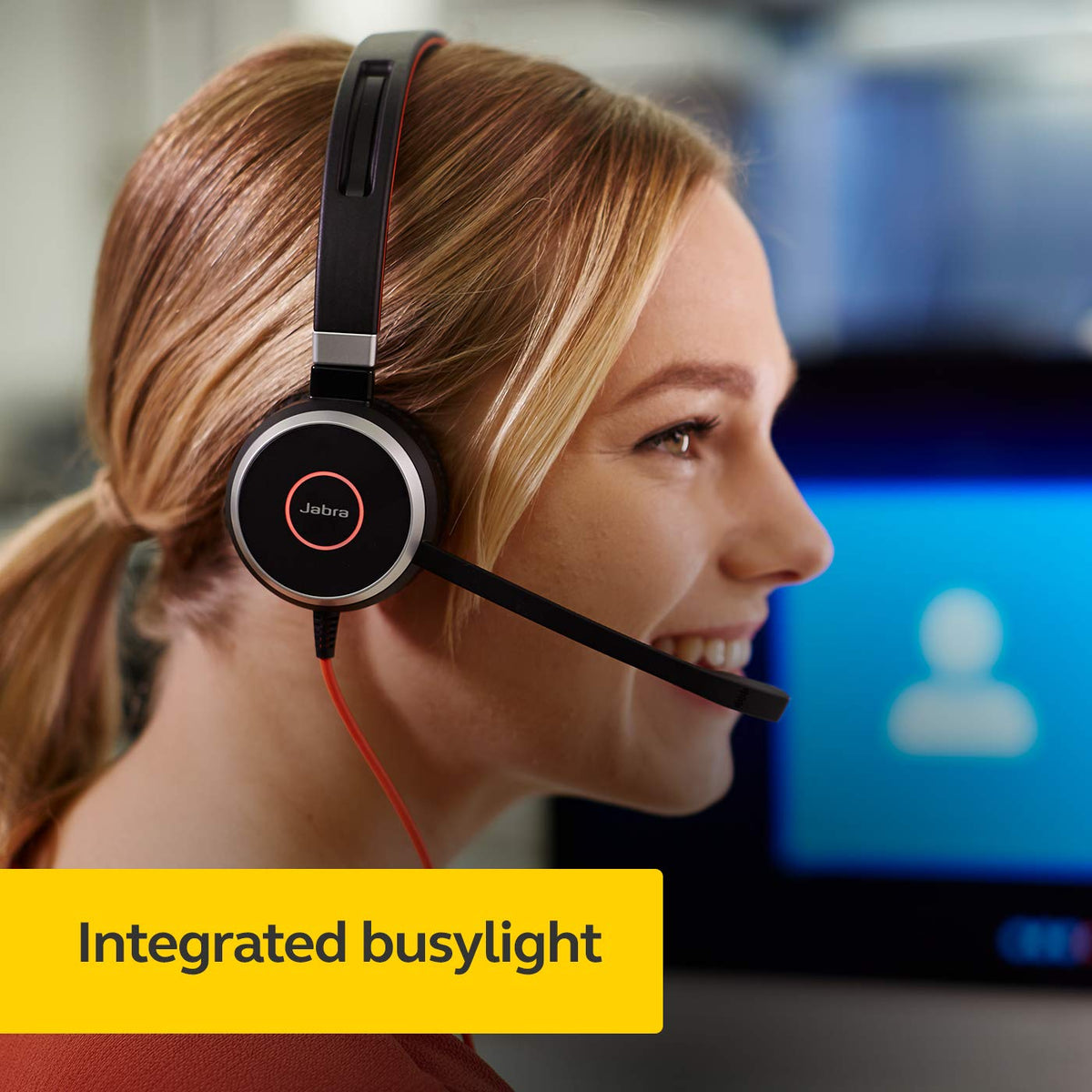 Jabra Evolve 40 Professional Wired Headset, Stereo, MS-Optimized – Telephone Headset for Greater Productivity, Superior Sound for Calls and Music, 3.5mm Jack/USB Connection, All-Day Comfort Design