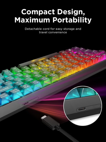 Lenovo GY40T26478 Legion K500 RGB Mechanical Gaming Keyboard, 3 ZONE Full-size Keyboard, 7 user Programmable Hot Keys; 16.8 Million Colors, 50 Million-Click Red Mechanical Keys, Detachable Palm Rest