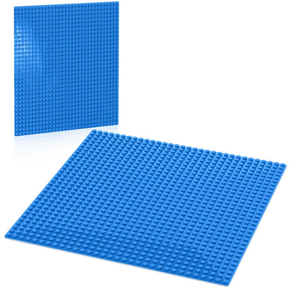 Pokiiulk Classic Gray Baseplates, 32x32 Studs Square Base Plates for Play or Display Bricks Creations, Compatible with Classic Legos, 10" x 10", Pack of 2, Perfect for City Streets, Castle, Mountains