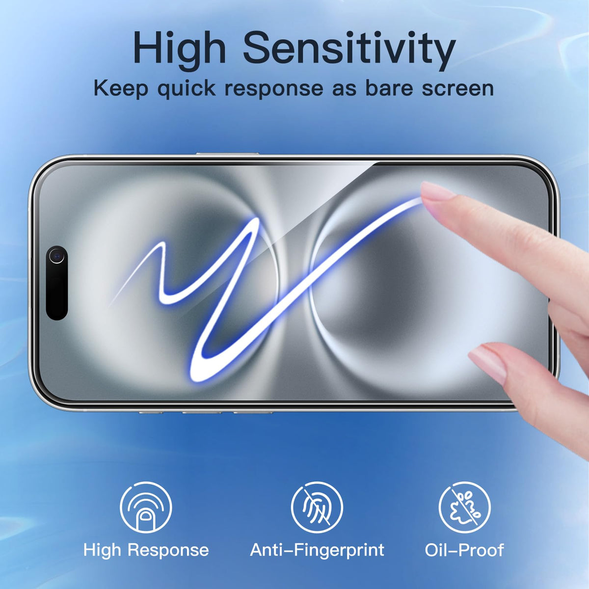 JETech Privacy Screen Protector for iPhone 15 6.1-Inch, Anti-Spy Tempered Glass Film with Easy Installation Tool, 2-Pack