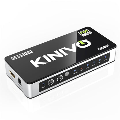 Kinivo HDMI Switch 5 in 1 Out 4K 60Hz (HDR 10, High Speed 18Gbps, IR Remote, HDCP2.2, Dolby Vision, VRR) - 550BN Switcher Compatible with Roku, PS5, Xbox, Apple TV, Nintendo Switch 2, Cable Box