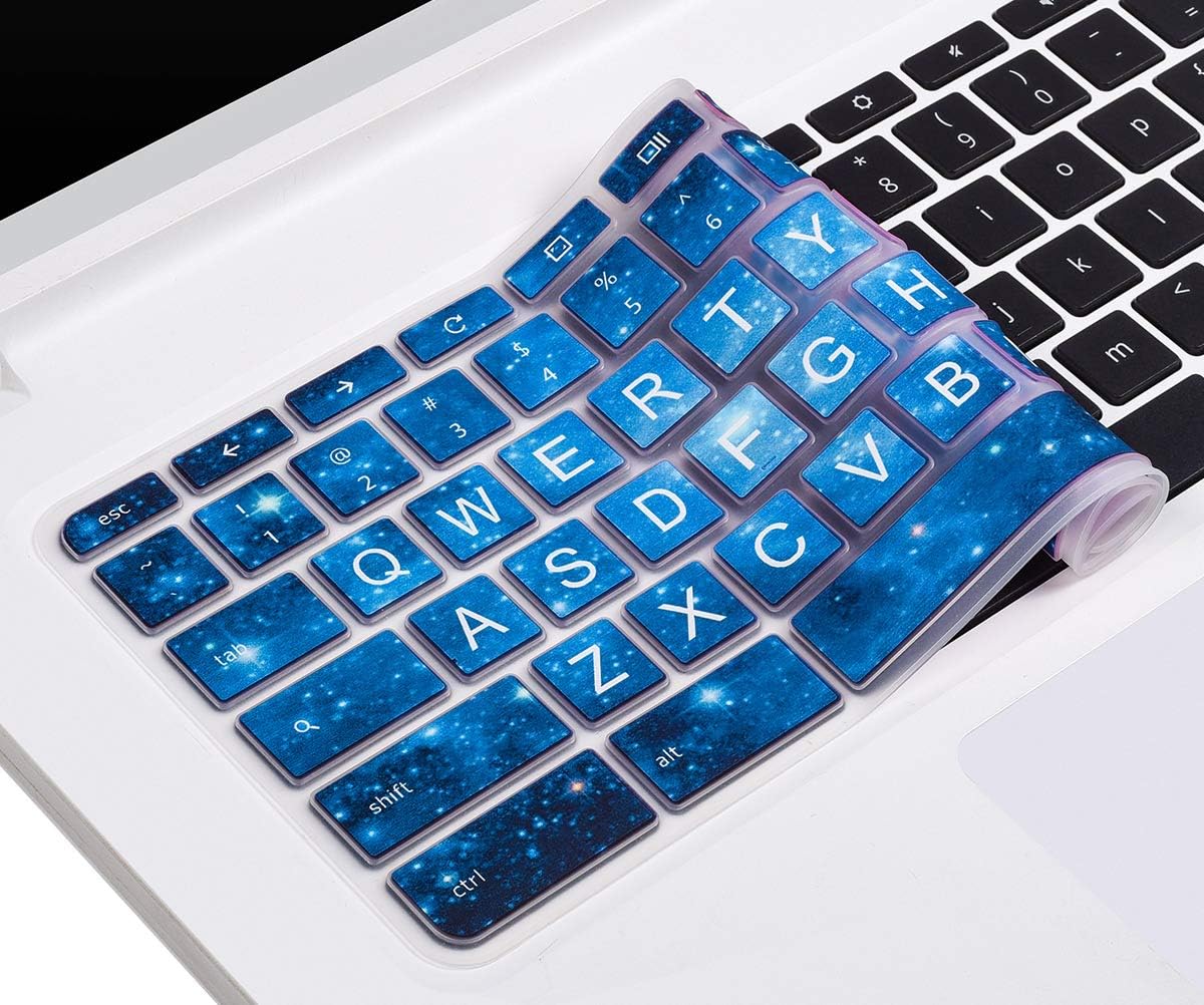 CaseBuy Keyboard Cover for Acer Chromebook Spin 311 R11 511 512 CP311 C738T CB512 /Chromebook Spin 13 713 CP713 CB5-312T/Acer Chromebook 14 314 514/Chromebook 15 CB3 CB5 CP315 CB515, Blue Star