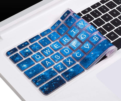 CaseBuy Keyboard Cover for Acer Chromebook Spin 311 R11 511 512 CP311 C738T CB512 /Chromebook Spin 13 713 CP713 CB5-312T/Acer Chromebook 14 314 514/Chromebook 15 CB3 CB5 CP315 CB515, Blue Star