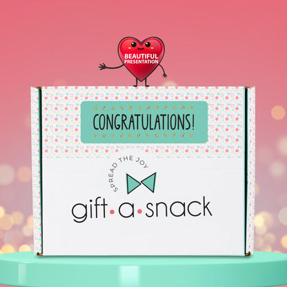 Gift A Snack - Fathers Day Treats Snack Box Variety Pack Care Package + Greeting Card (40 Count) Birthday Sweet Treats Gift Basket, Candies Chips Crackers Bars Office Food Assortments & Variety Gifts