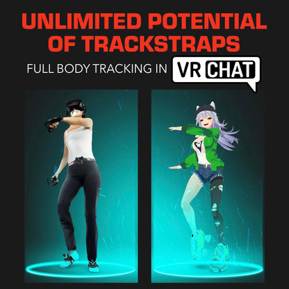 Rebuff Reality Trackstraps for Vive Tracker - Adjustable VR Full Body Tracking Straps, VR Chat Motion Capture, Compatible with Vive Tracker 3.0 2.0 Ultimate, Tundra, (Tracker Sold Separately) Black