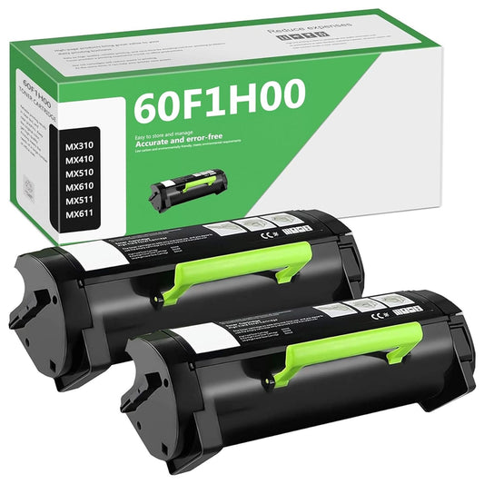 60F1H00 High Yield Black Toner Cartridge 2Pack Compatible 601H Toner Replacement for Lexmark 601H 60F1H00 Toner Cartridge wtith MX310 MX410 MX510 MX511 MX610 MX611 Printer [10,500 Pages/Pack]