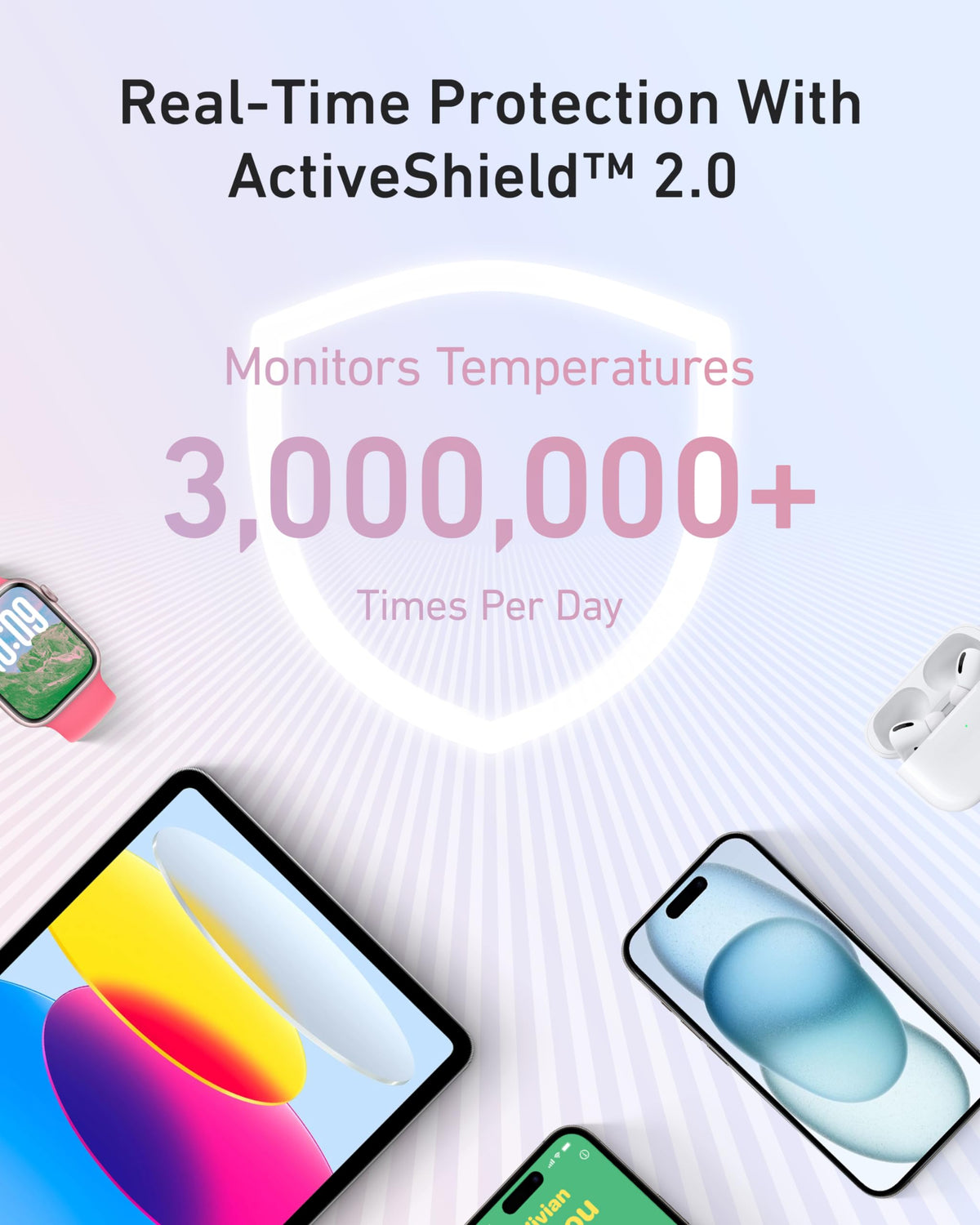 Anker Zolo Power Bank (2025 Upgraded Version), 20,000mAh 30W High-Speed Portable Charger with Built-in USB-C Cable, Battery Pack for iPhone 17/16 / 15 Series, Galaxy, and More
