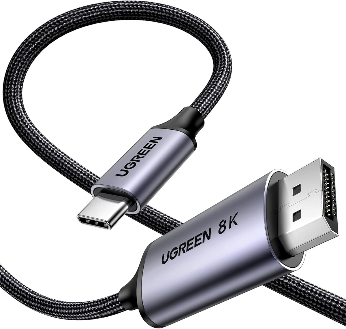 UGREEN USB C to DisplayPort 1.4 Cable 8K@60Hz 4K@240Hz Thunderbolt 4/3 to DP Cord Bundle with Bidirectional USB C to DisplayPort 1.4 Cable