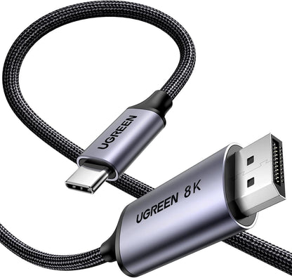 UGREEN USB C to DisplayPort 1.4 Cable 8K@60Hz 4K@240Hz Thunderbolt 4/3 to DP Cord Bundle with Bidirectional USB C to DisplayPort 1.4 Cable