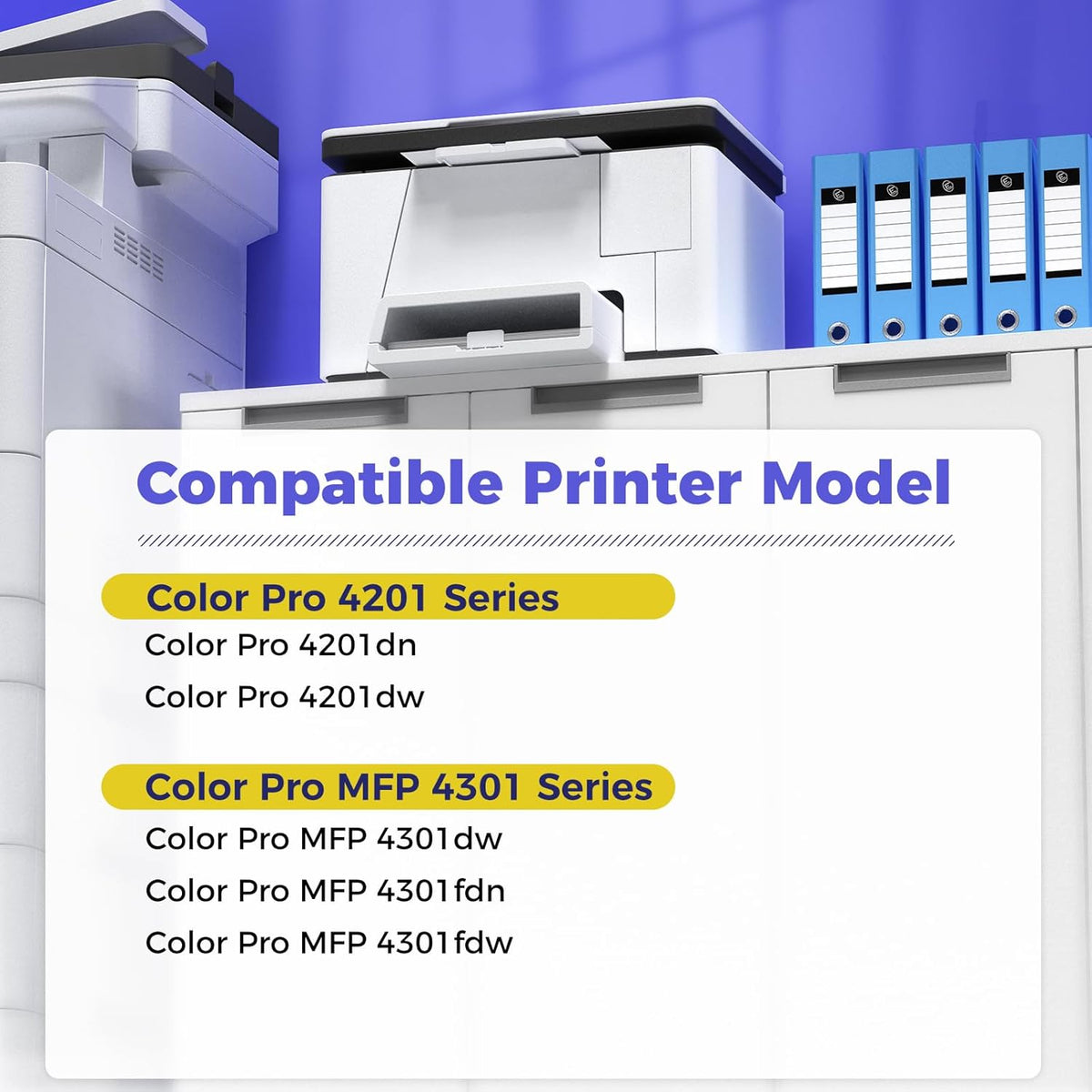 210X Toner Cartridges High Yield Compatible Replacement for HP 210X 210A for Color Pro MFP 4301fdw 4301fdn Pro 4201dw 4201dn Series Printer Ink W2100X W2100A 4-Pack Color Combo