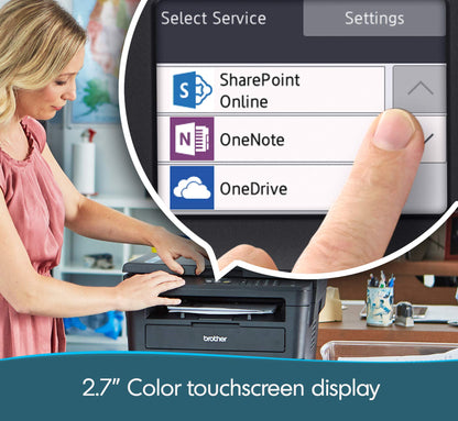 Brother Compact Monochrome Laser Printer, HLL2395DW, Flatbed Copy & Scan, Wireless Printing, NFC with Refresh Subscription Free Trial and Amazon Dash Replenishment Ready