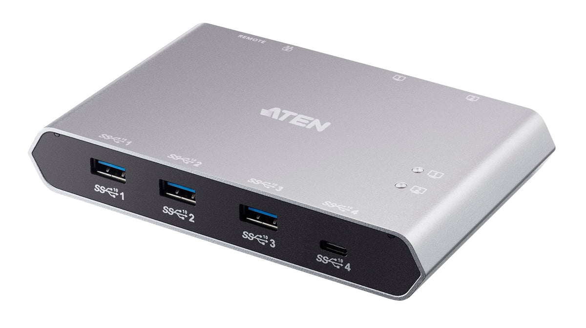 ATEN 2-Port USB-C Gen 2 Sharing Switch with Power Pass-Through | UK Version US3342