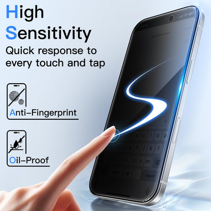 JETech Privacy Screen Protector for iPhone 15 6.1-Inch, Anti-Spy Tempered Glass Film with Easy Installation Tool, 2-Pack