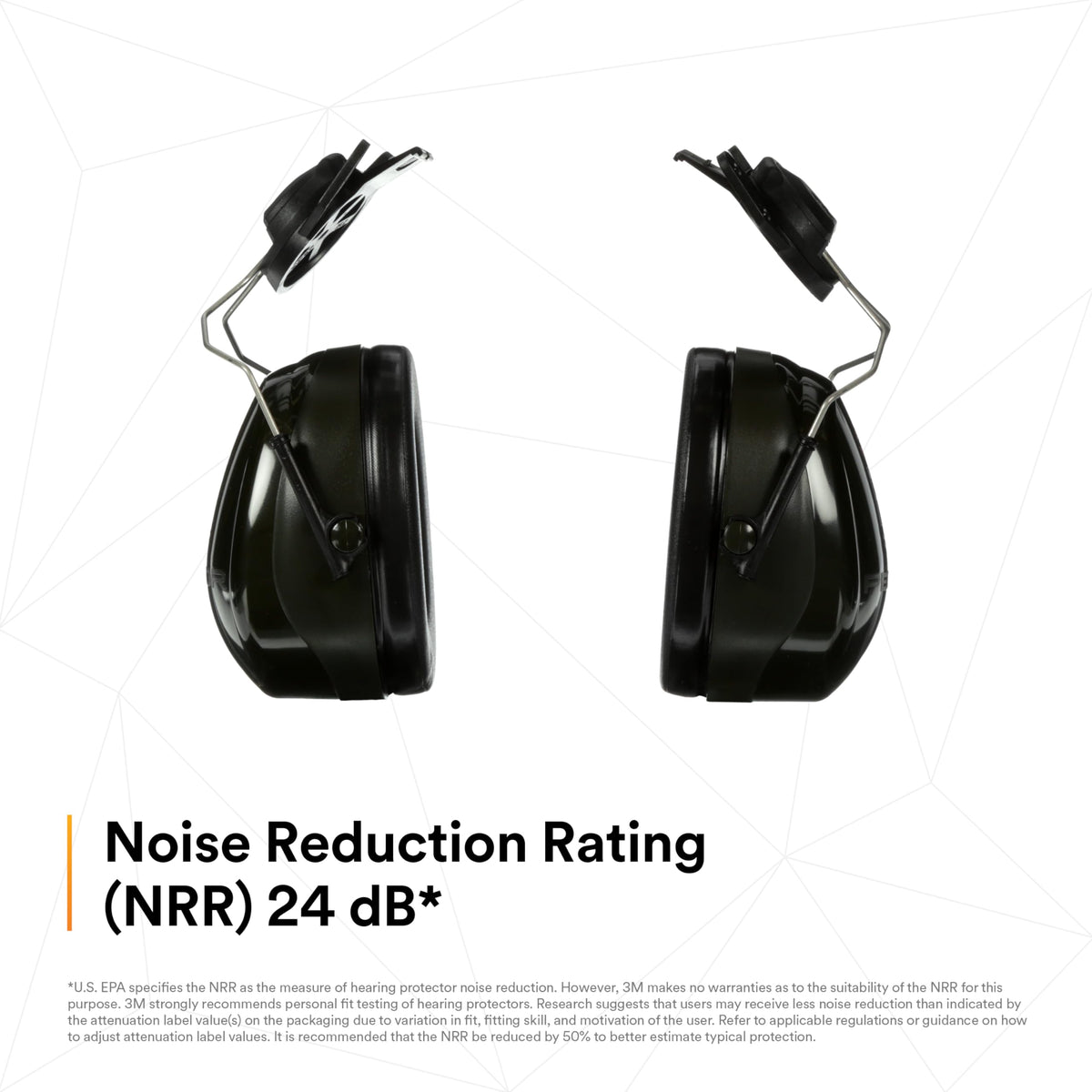 3M PELTOR Hearing Protection Optime 101 Earmuffs, Over the Head, H7A, 25 dB NRR, Adjustable Earcups, E-A-Rfit Compatible, Stainless Steel, Pack of 1, Black/Red