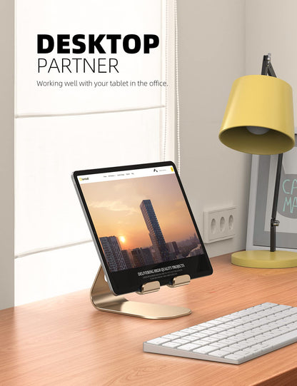 Lamicall S1 Tablet Stand, Adjustable Tablet Holder - Desktop Stand Dock Holder for 4-13" Tablet, iPad Pro 11, 9.7, 10.5, 12.9 Air Mini, Kindle, Tab, Switch, Viral Podcast Video Office Desk Accessories