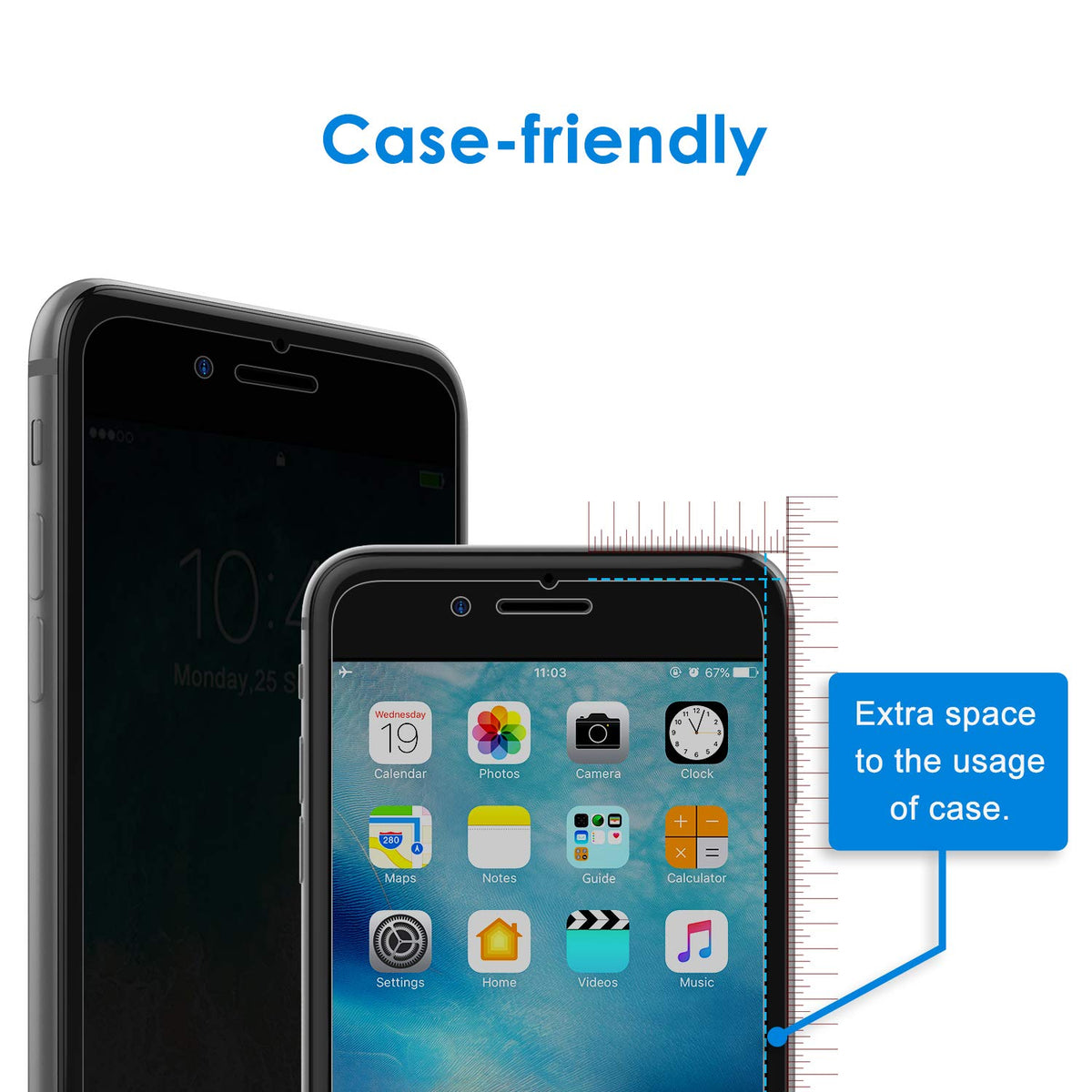 JETech Privacy Screen Protector for iPhone 17e (2026) / iPhone 16e / iPhone 13/13 Pro, Anti Spy Tempered Glass Film, 6.1-Inch Display, 2-Pack