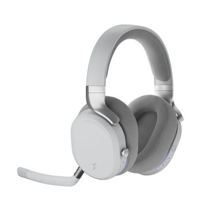 Fractal Design Scape Dark - Wireless PC Gaming Headset - Detachable Flip-to-Mute Microphone with Noise Cancellation - Battery Life Up to 40 Hours - Configurable Ambient Lighting - Black