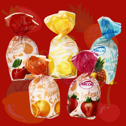 Strawberry Filled Hard Candy Bon Bons 2 lbs Bulk Pack - Individually Wrapped Christmas Fruit-Filled Candy, Classic Strawberry Hard Candy for Holiday Treats, Parties, and Snacks