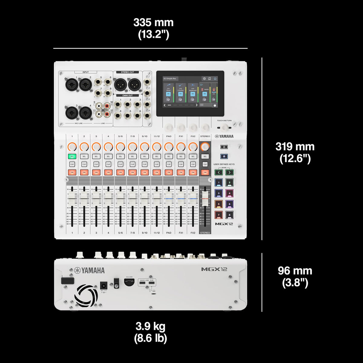 YAMAHA MG10XU 10-Input Stereo Mixer with Effects
