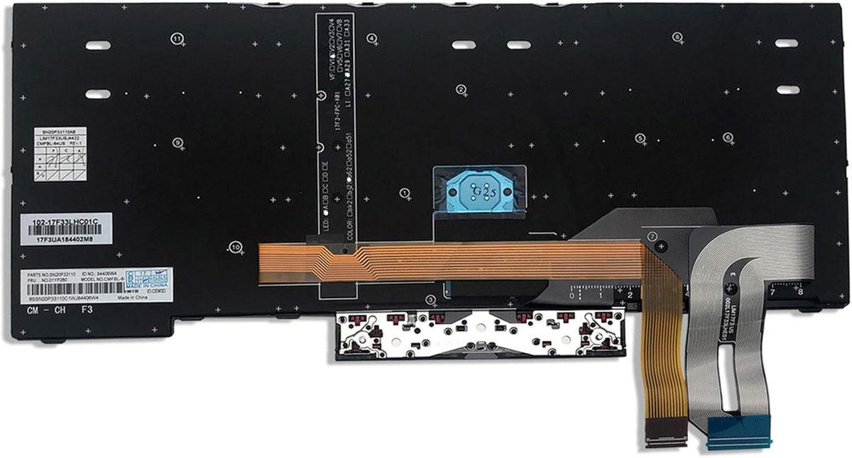 US Layout Replacement Keyboard for Lenovo ThinkPad E480 E485 L480 T480s E490 E495 T490 L490 Laptop (Backlit)