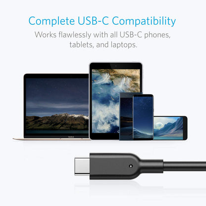 Anker Powerline II USB A to USB C Cable (3 feet (3.1 Gen 2), 10000 Mbps, Black)