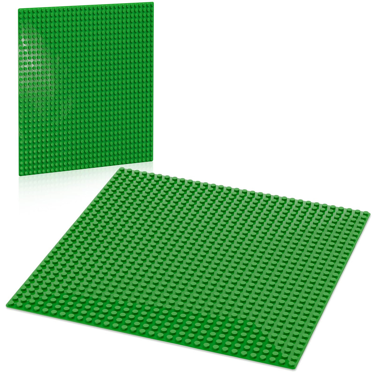 Pokiiulk Classic Gray Baseplates, 32x32 Studs Square Base Plates for Play or Display Bricks Creations, Compatible with Classic Legos, 10" x 10", Pack of 2, Perfect for City Streets, Castle, Mountains