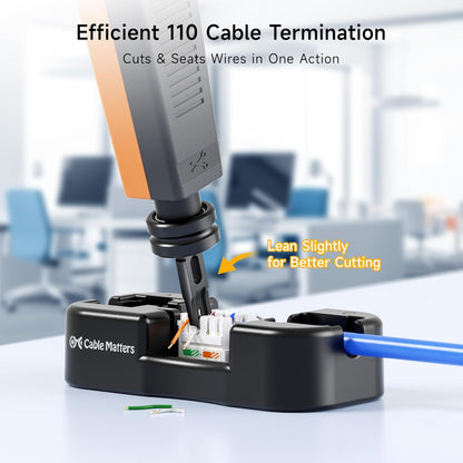 Cable Matters 110 Punch Down Tool with 110 Blade, Ethernet PunchDown Tool, Keystone Punch Down Device for Cat 8/7/6A, Cat 6, Cat5e/5 Network