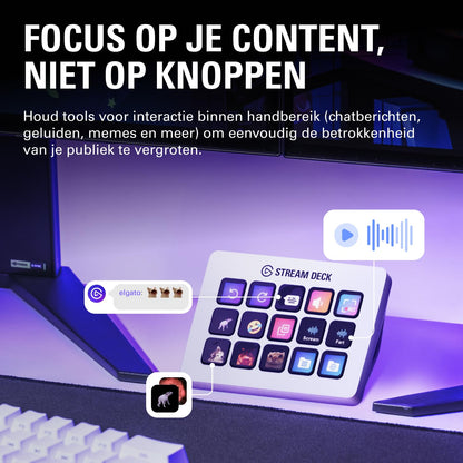 Elgato Stream Deck MK.2 – Studio Controller, 15 macro keys, trigger actions in apps and software like OBS, Twitch, YouTube and more, USB, works with Mac and PC