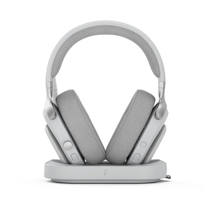 Fractal Design Scape Dark - Wireless PC Gaming Headset - Detachable Flip-to-Mute Microphone with Noise Cancellation - Battery Life Up to 40 Hours - Configurable Ambient Lighting - Black