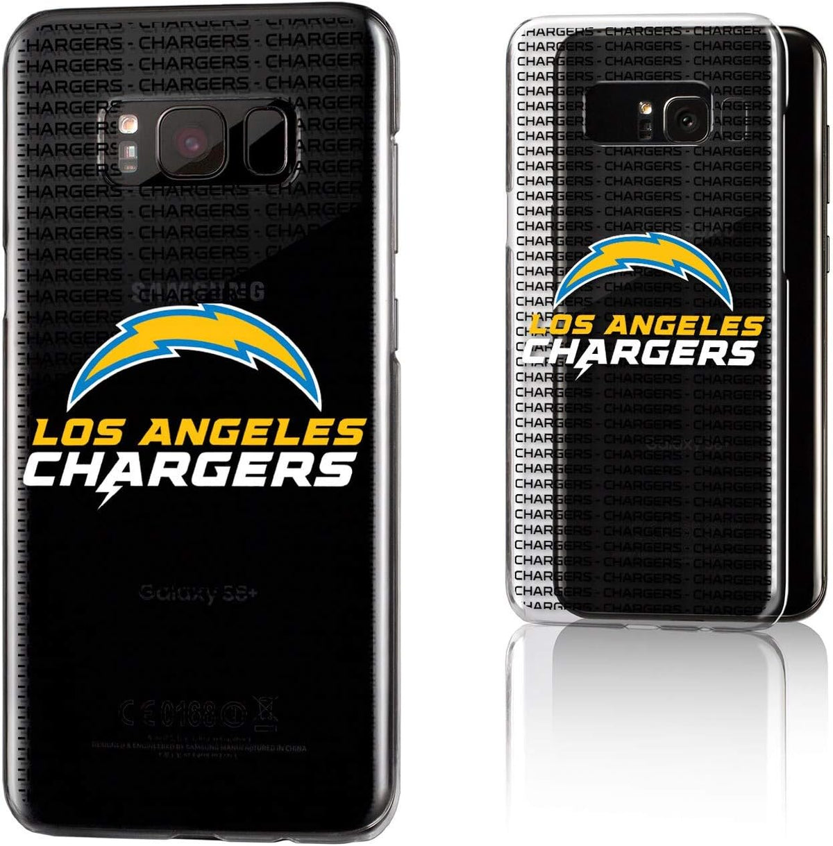 Los Angeles Chargers Galaxy Clear Text Backdrop Design Case