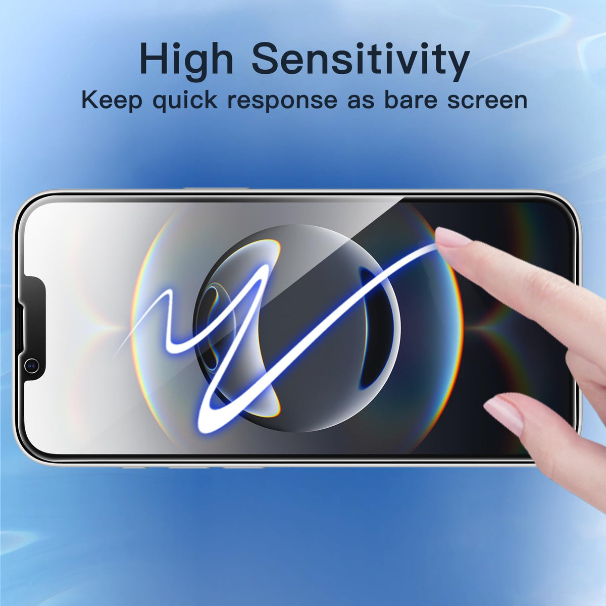 JETech Privacy Screen Protector for iPhone 15 6.1-Inch, Anti-Spy Tempered Glass Film with Easy Installation Tool, 2-Pack