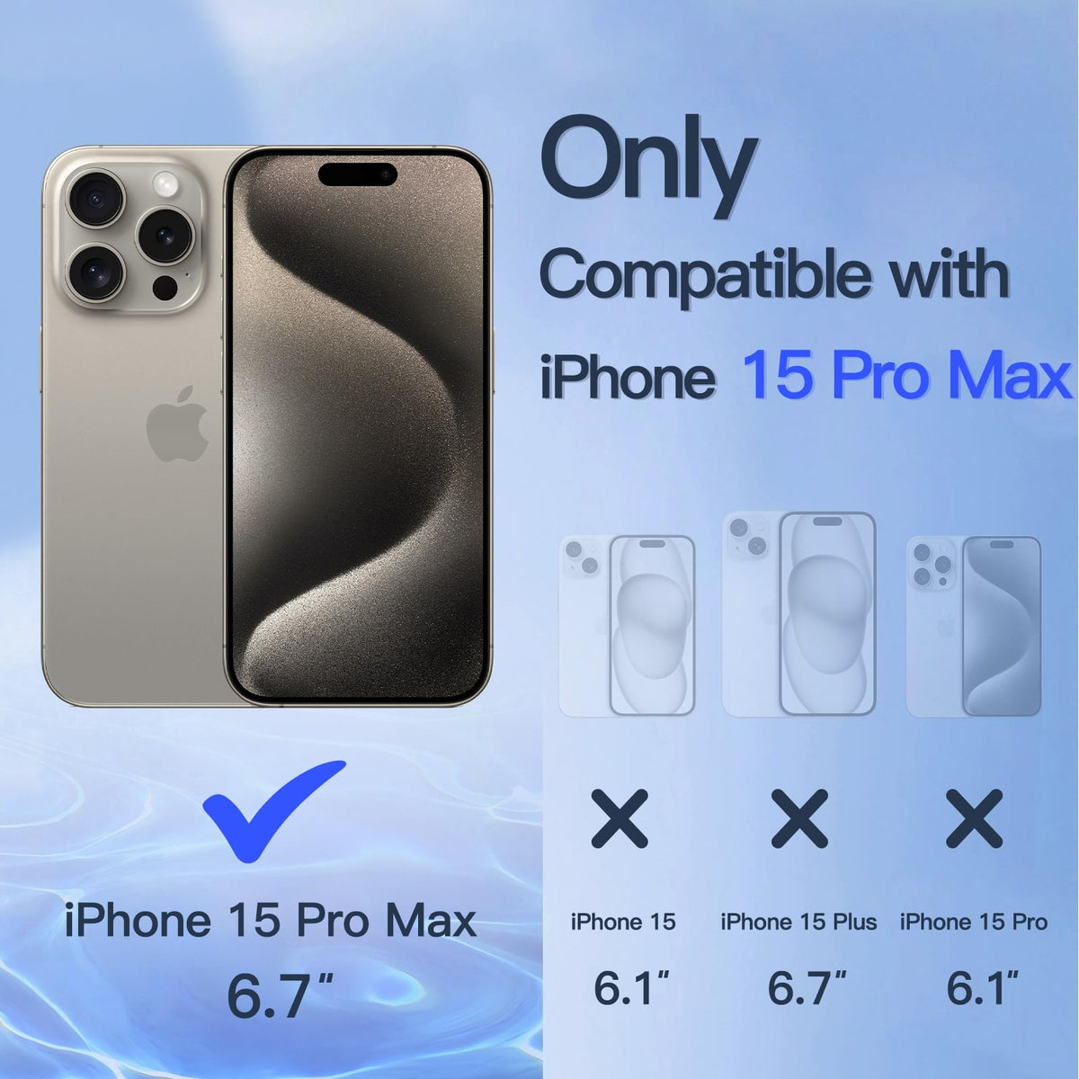 JETech Privacy Screen Protector for iPhone 15 6.1-Inch, Anti-Spy Tempered Glass Film with Easy Installation Tool, 2-Pack