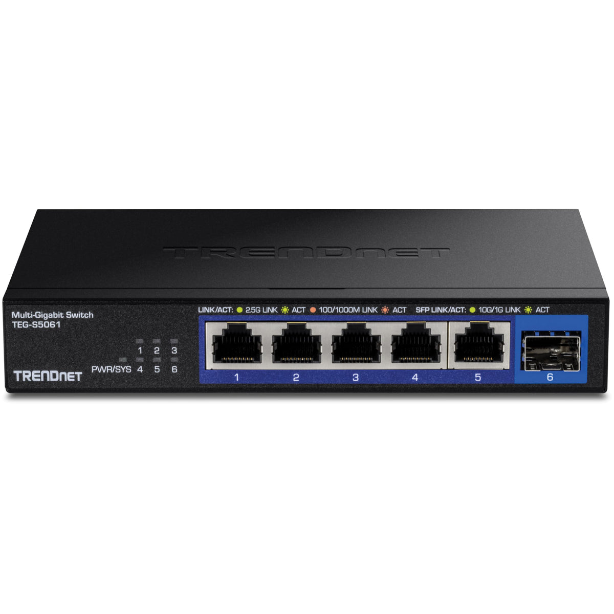 TRENDnet 5 Port Mini Gigabit Switch, TEG-S50g, GREENnet Technology, NDAA + TAA Compliant, Desktop Metal Ethernet Network Switch, 5 x Gigabit Ports, Fanless, Lifetime Protection, Black