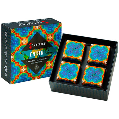 Shashibo Shape Shifting Box - Award-Winning STEM Fidget Toy with Ultra Strong Magnets - Puzzle Cube Transforms Into 100+ Shapes, Perfect Sensory Gift for Kids, Teens, and Adults (Spaced Out)