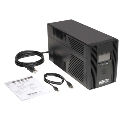 Tripp Lite SMART1500LCD 1500VA Rack Mount UPS Battery Backup, 900W, 8 Outlets, PWM Sine Wave, Short Depth 2U Rackmount UPS, AVR, LCD Screen
