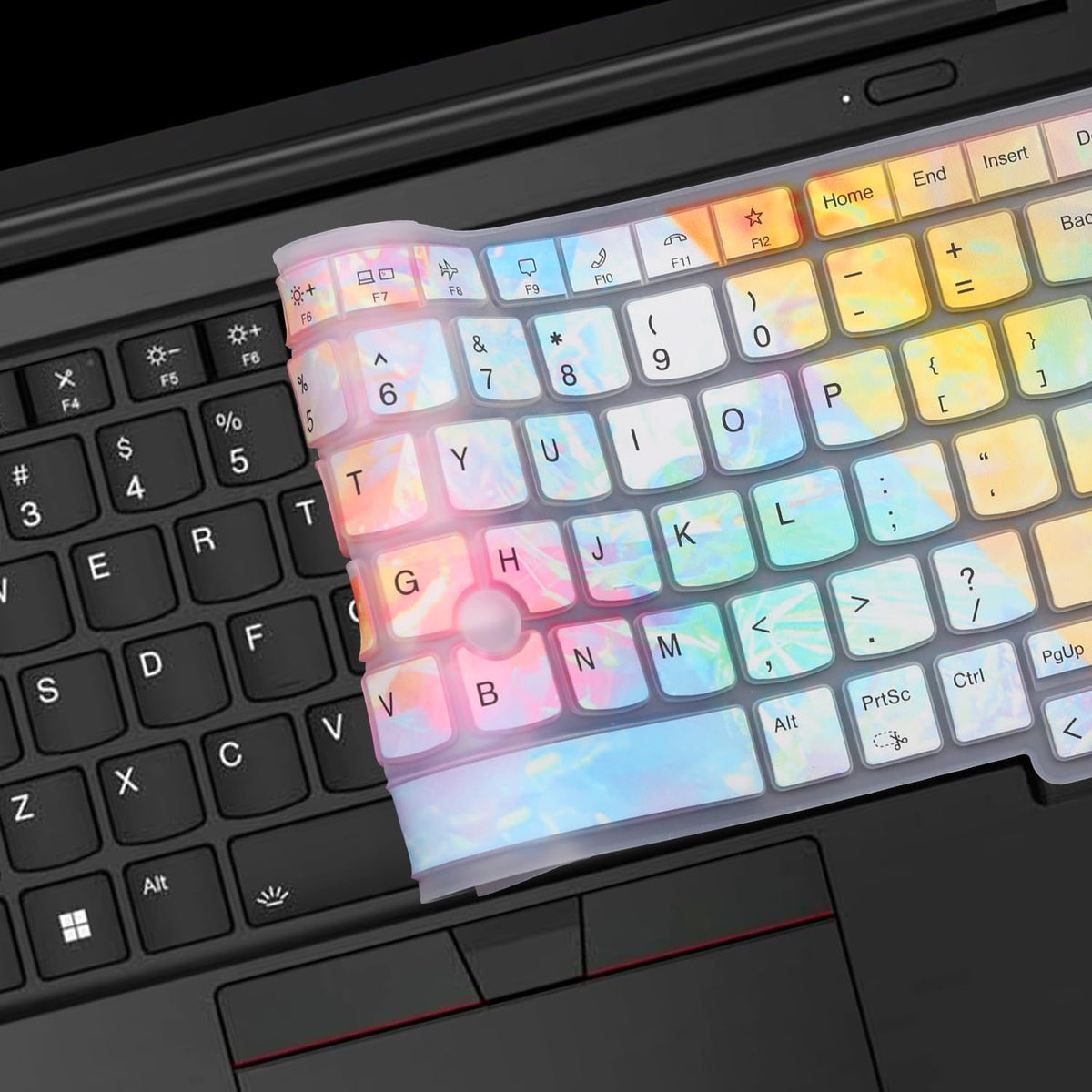 Keyboard Cover for Lenovo Thinkpad x1 Carbon Gen 11/10 14", ThinkPad X1 Yoga Gen 8/7, ThinkPad T14 T14s L14 P14s Gen 4/3, Thinkpad E14 Gen 6/5 (Not Fit T14 L14 P14s Gen 6/5/3/2/1, E14 Gen 7)-Black
