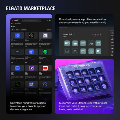 Elgato Stream Deck MK.2 – Studio Controller, 15 macro keys, trigger actions in apps and software like OBS, Twitch, YouTube and more, USB, works with Mac and PC