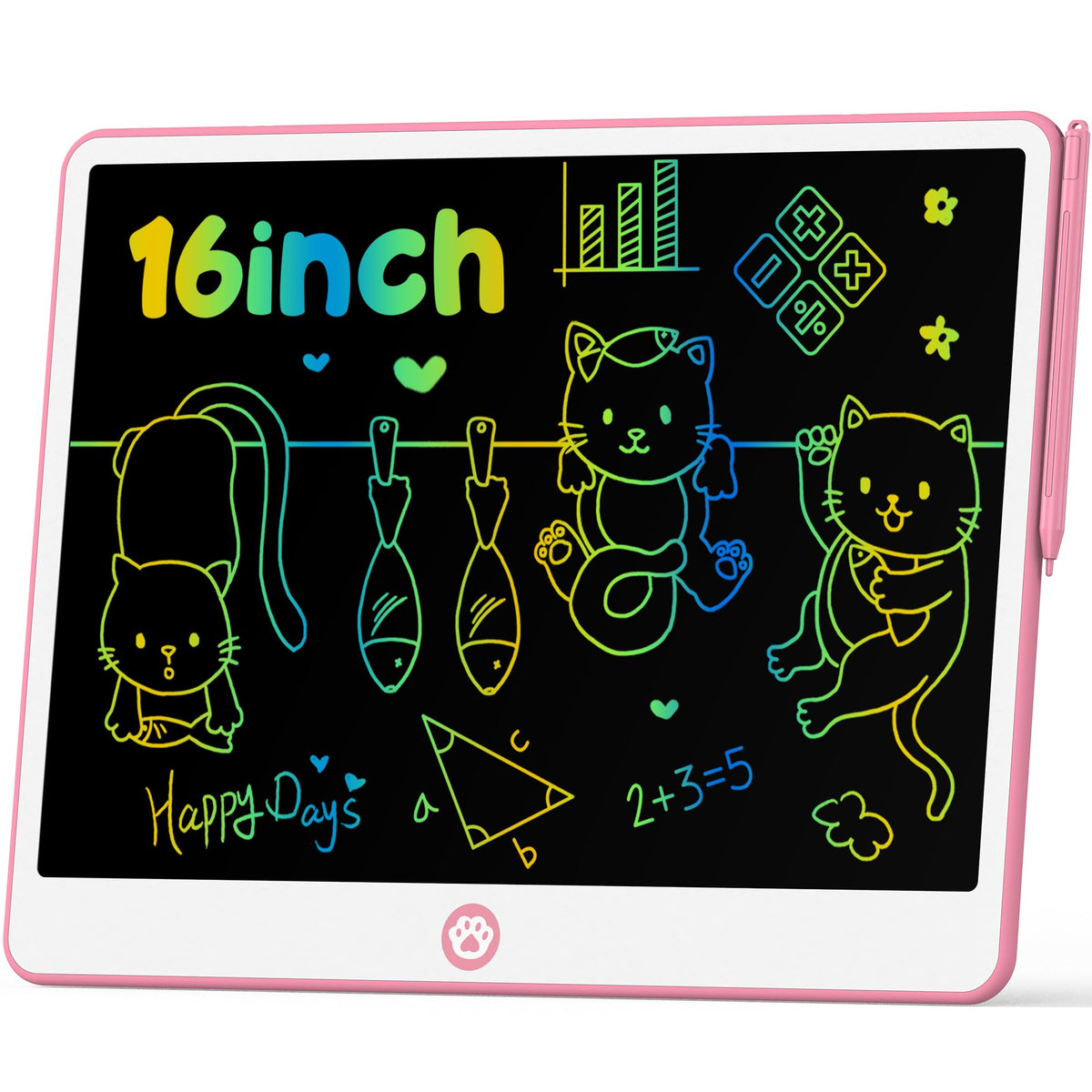 Hockvill LCD Writing Tablet for Kids 8.8 Inch, Toys for Girls Boys Drawing Pad for 3 4 5 6 7 Year Old Kids Toys, Children Christmas Birthday Gift for Kids Toddler Doodle Board Travel Essentials