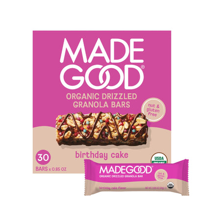 MadeGood Chocolate Lovers Variety Pack, Granola Bars, Morning Bars & Drizzled Birthday Cake Bars