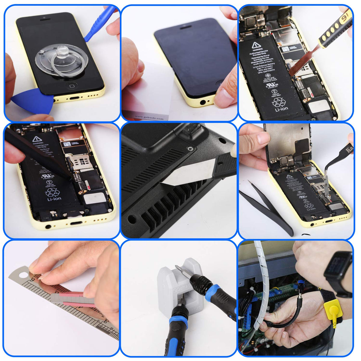 Kaisi Screwdriver Set 12-in-1 Portable Multi Bit Screwdriver All in One Screw Driver with Phillips,Flat Head,Torx Security,Hex and 1/4 Nut Driver for Outdoor and Daily Repair Tools